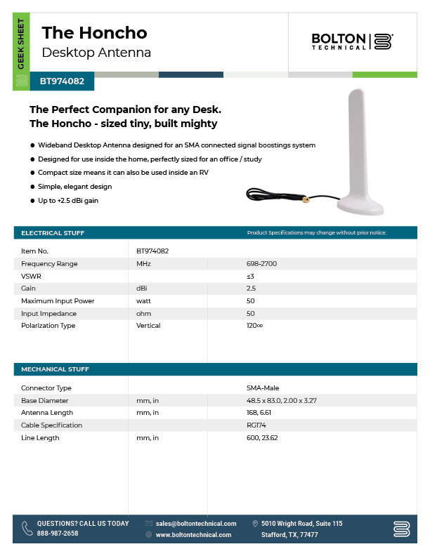 omni desktop antenna specifications