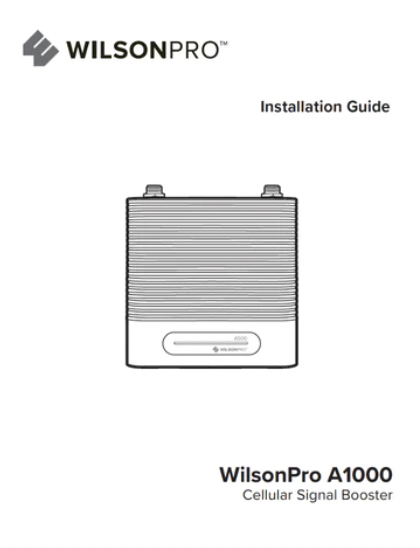 wilsonpro a1000 user manual