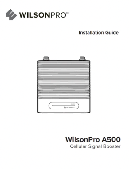 wilsonpro a500 user manual